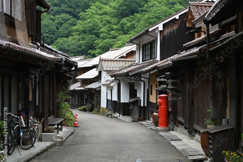 世界遺産　石見銀山の街並みの風景
