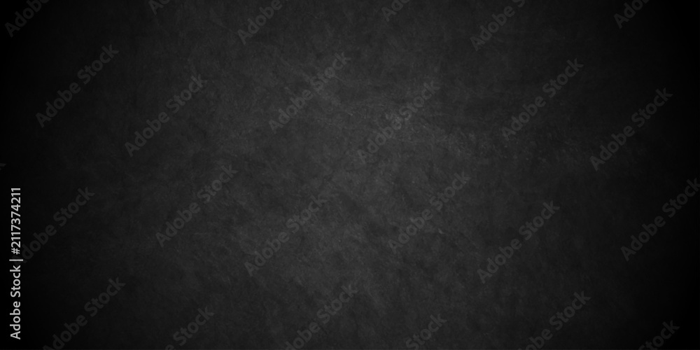Fototapeta premium Dark black limestone old wall cement charcoal paint concrete blackboard and chalkboard background. abstract vein vintage Black granite slabs background