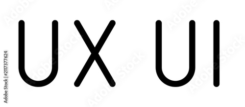 UX and UI symbols line icons
