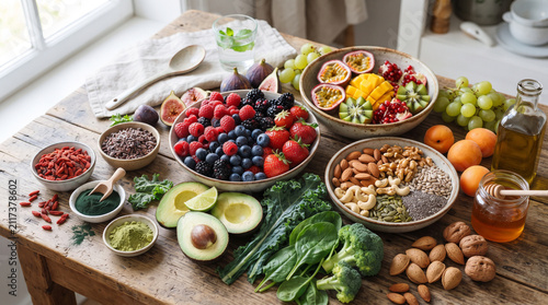 Fresh Mediterranean Salad with Olives and Olive Oil: Healthy Gourmet Appetiser on Rustic Table