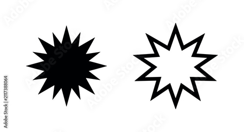 Starburst and sparkle explosion shape icons