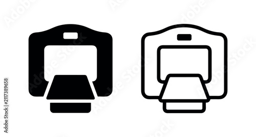 Konstfotografi MRI scan machine icon