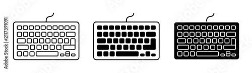 Canvastavla Keyboard linear icon set, UI and web interface design