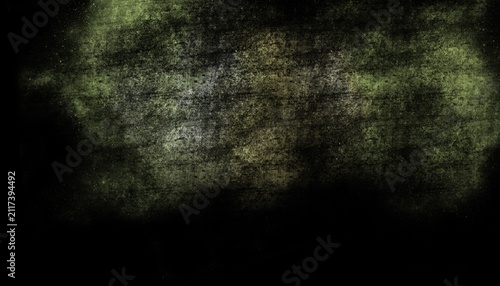 Foto Distressed dark green grunge texture overlays for creative design effects on a b