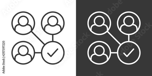 Obraz na płótnie Recruitment Icon Set Vector Collection Isolated In Black And White