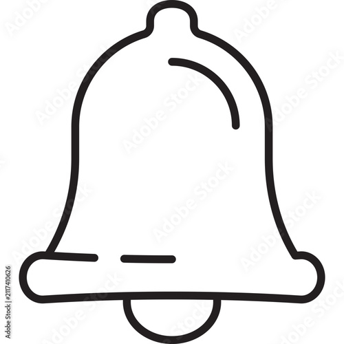 Notification Bell Alert Signal Outline Vector Icon