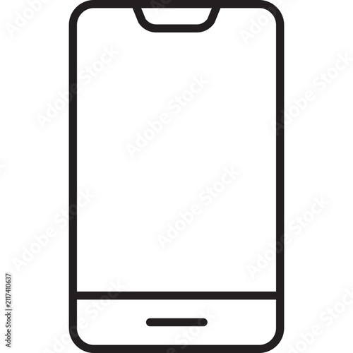 Telephone Call Contact Support Outline Vector Icon