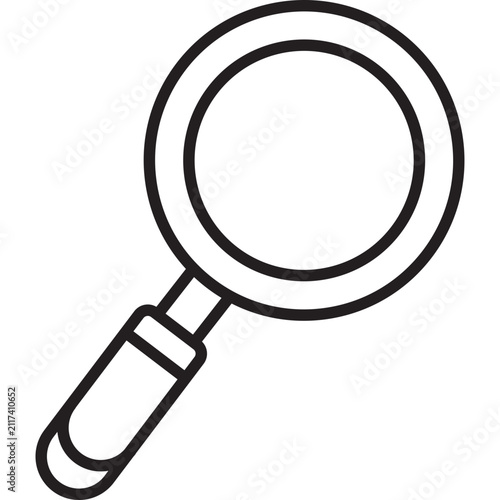 Magnifying Glass Search Find Outline Vector Icon