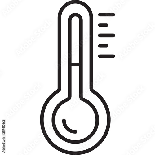 Thermometer Temperature Gauge Outline Vector Icon