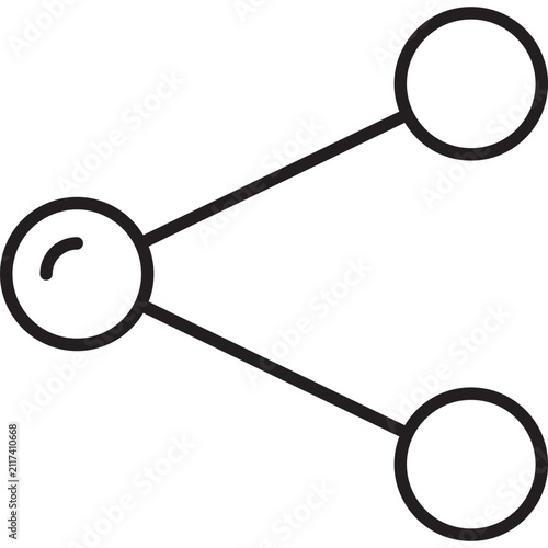 Share Network Social Connection Outline Vector Icon