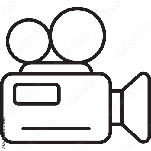 Video Camera Film Record Outline Vector Icon