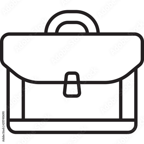 Briefcase Business Work Portfolio Outline Vector Icon