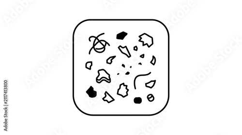 Obraz na plátne Abstract Microscopic View of Debris and Particles