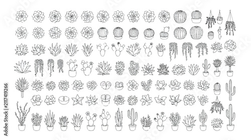 Bild auf Leinwand Minimalist insect line icons set, 36 black outline bug vector illustrations, mod