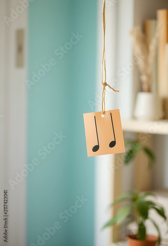 Handmade paper music note d...