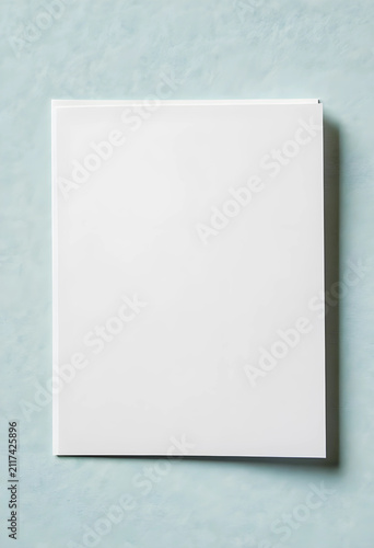 Blank white square card wit...