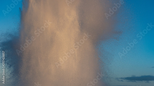 Obraz na płótnie Close up of the erupting geysir at the golden circle in Iceland