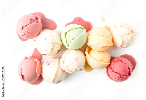 Assortment of colorful ice ...