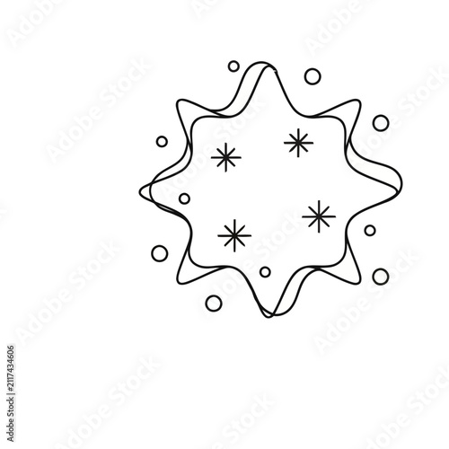 Abstract Starburst with Circles and Stars