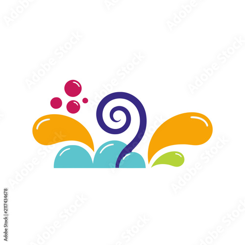 Colorful Abstract Shape Flat SVG Clipart