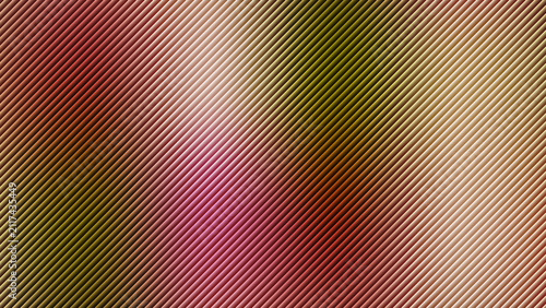 Canvas Print Abstract background with a striking pattern of embossed diagonal lines, showcasing a vibrant gradient blend of warm reddish-pink, earthy green, and soft beige tones for modern designs