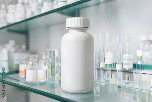 White blank medicine bottle...