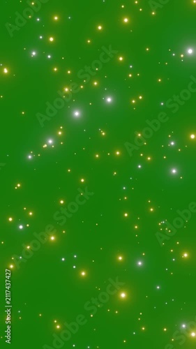 Golden sparkling twinkling particles overlay with green screen 4k seamless looping glowing glitter stars 