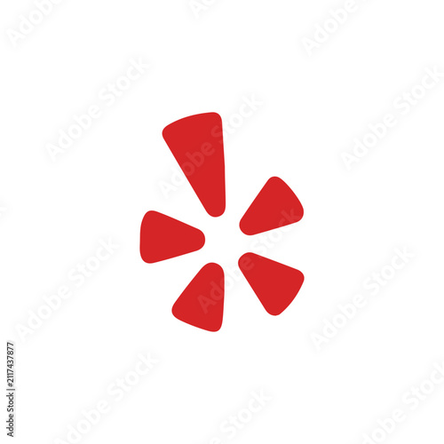 Yelp Logo Burst Icon for Business Reviews Ratings and Recommendations Vector