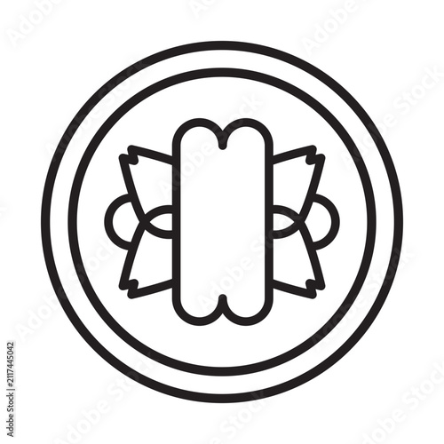 Traditional Flavor Mooncake Icon Illustration