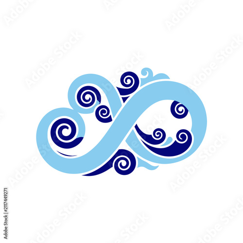 Abstract Swirls and Waves Design