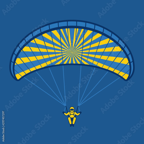 Dynamic Paraglider Soaring Through Vibrant Skies A Symbol of Freedom