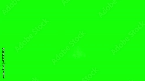 Small explosion with fire and smoke on green screen. Explosion with embers and smoke isolated. Detonation effect with smoke billowing. Small fireball explosion with smoke plume