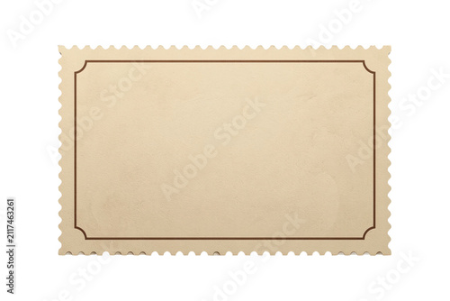 Blank vintage ticket with decorative border