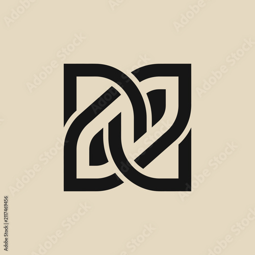 Elegant Celtic Knot Abstract Geometric Design Square Icon