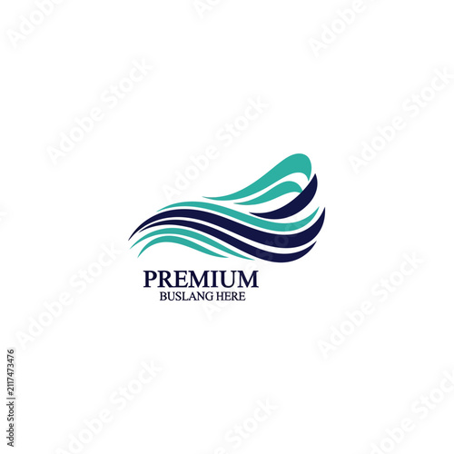 Elegant Abstract Waves Logo Design For Business And Branding