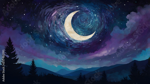 night sky with stars