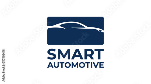 Minimalist Smart Automotive Logo Design Featuring A Sleek Circular Vehicle Emblem