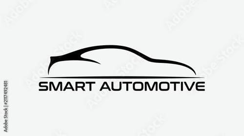 Minimalist Smart Automotive Logo Design Featuring Abstract Vehicle Silhouette Concept