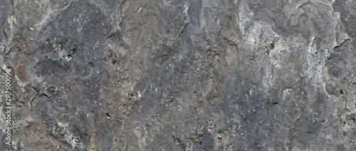 Принти на полотні Limestone rock texture featuring a deeply weathered, matte charcoal-grey surface