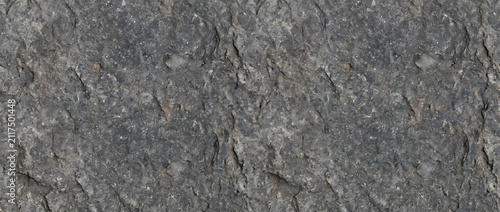 Quadro su tela Basalt rock texture featuring a dark, dense, and weathered surface with fine gra