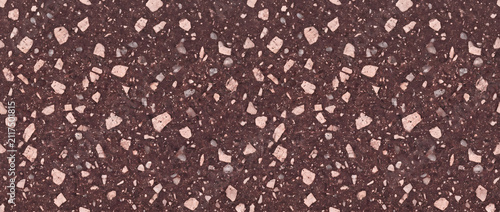 Foto Granite rock texture featuring a dense aggregate of dark red maroon mineral matr