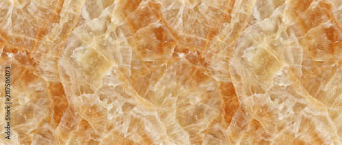 Canvas Print Marble texture with vibrant orange onyx stone layers rich honey veins and transl