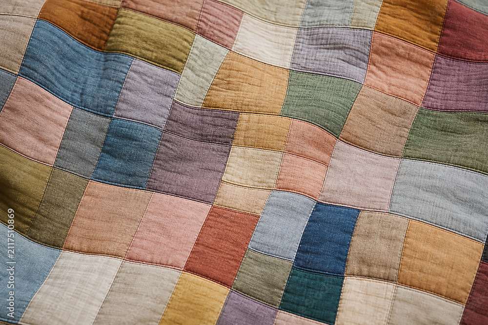 Obraz premium Soft Multicolor Patchwork Quilt Background With Harmony