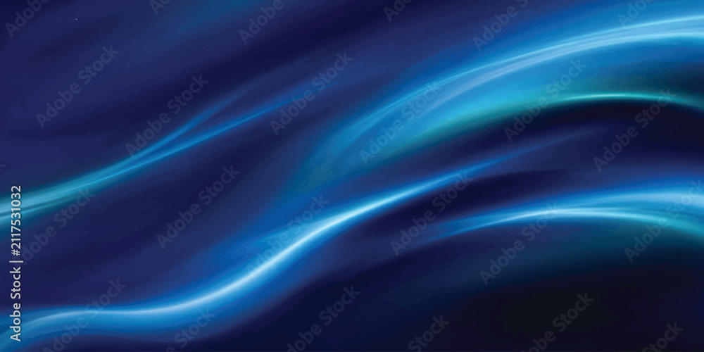 Fototapeta premium Abstract Blue Wave Background with Dynamic Glowing Light Lines