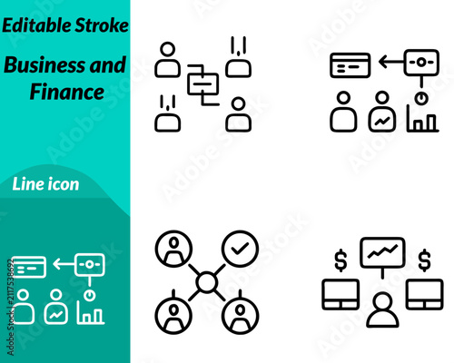 A sleek vector icon representing business, finance, investment, and financial growth. The design combines a briefcase, bar chart, coins, calculator, and upward trend arrow to symbolize profitability.