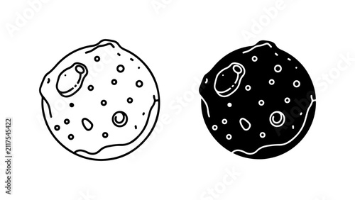 фотографія Cosmic Celestial Body Vector Icons: Moon, Planet, Space Orb, Celestial Sphere, A