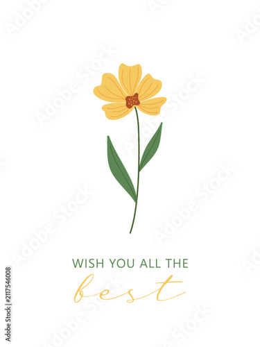 Wish you all the best card floral 