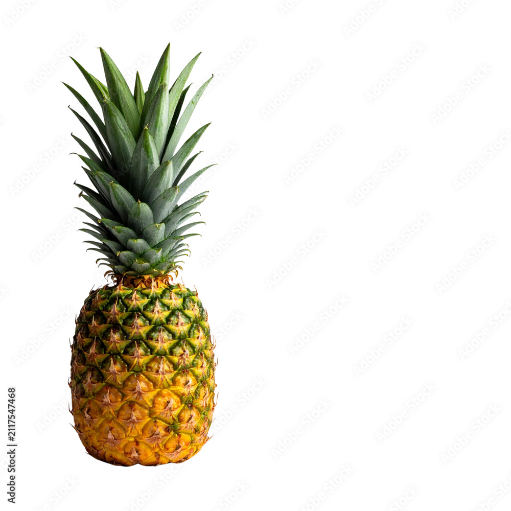 Fototapeta premium Untitled design - Fresh Whole Pineapple Isolated on White Background