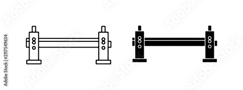 Cuadro en lienzo Industrial Gauge, Measuring Tool Icons, Precision Instrument, Engineering Equipm