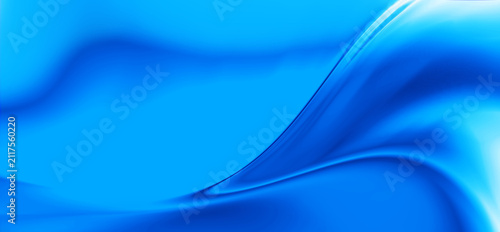 ABSTRACT BLUE FLUID WAVE BACKGROUND. MODERN SMOOTH ELEGANT GRADIENT LINES. LIGHT EFFECT WALLPAPER FOR TECHNOLOGY, BUSINESS OR CORPORATE BANNER DESIGN.